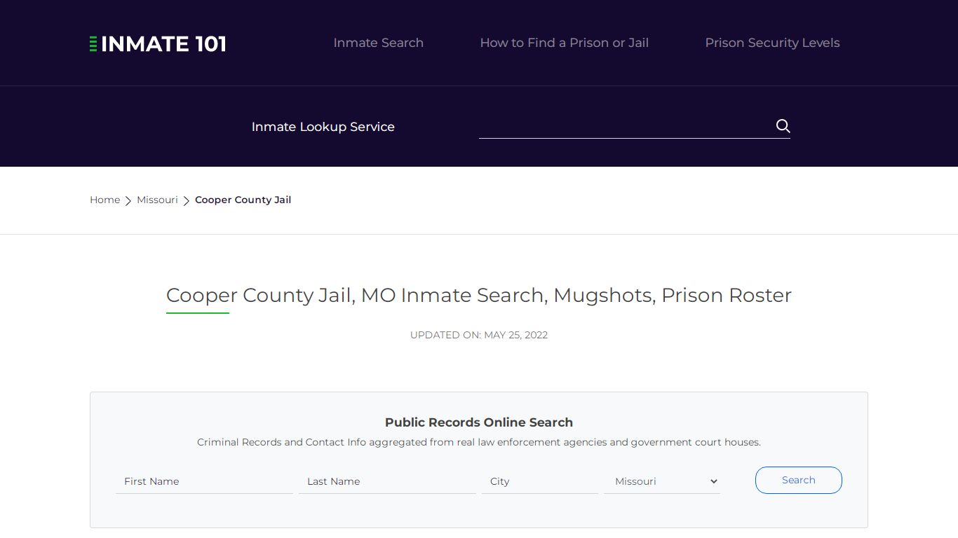 Cooper County Jail, MO Inmate Search, Mugshots, Prison Roster